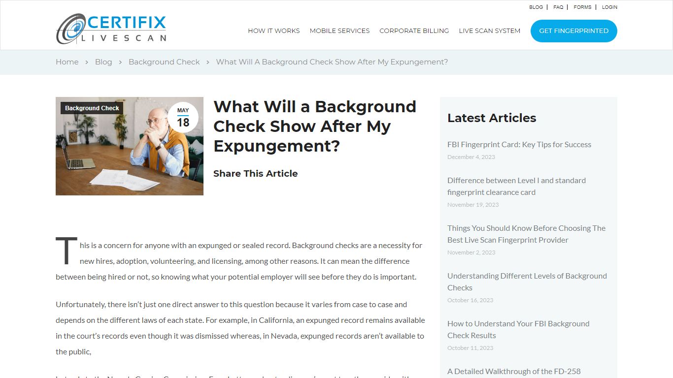 What Will a Background Check Show After My Expungement?